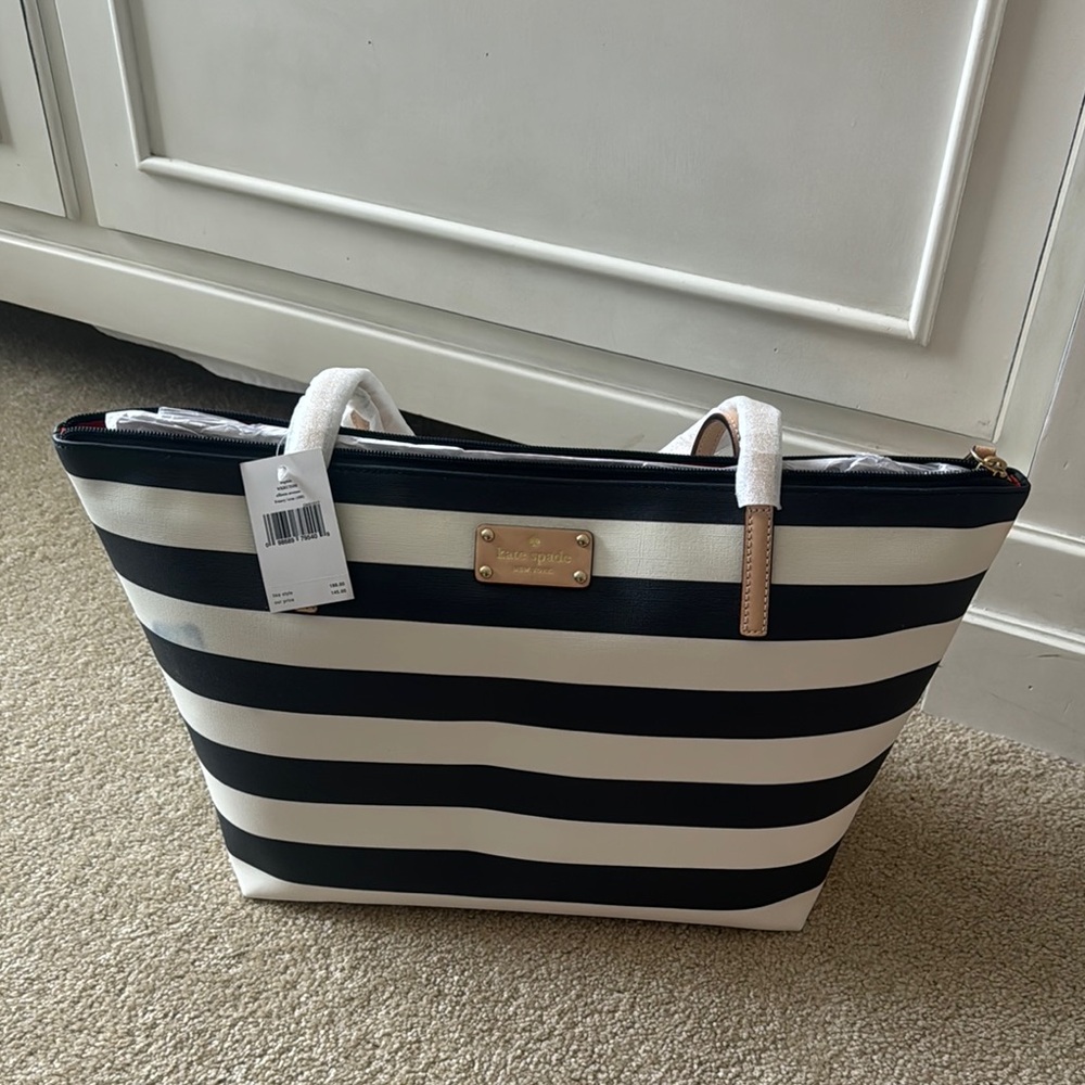 Kate Spade Black and White Nautical Tote
